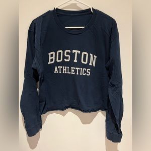 BRANDY MELVILLE Boston Athletics long sleeve shirt blue